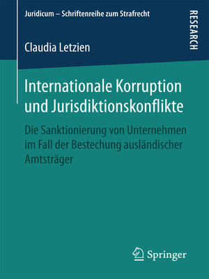 cover image of Internationale Korruption und Jurisdiktionskonflikte